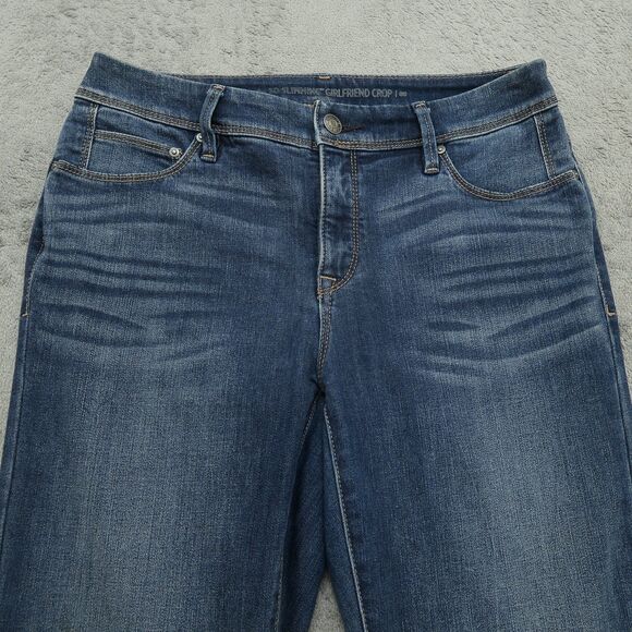 Chico's Jeans Women's 00 US-2 Blue Mid-Rise Slimming Girlfriend Crop 25" Inseam - Picture 12 of 16